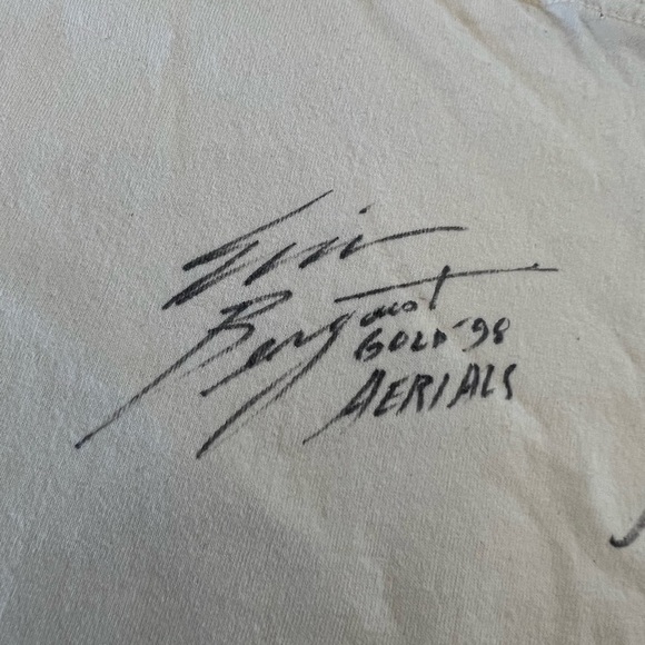 Vintage 1999-2000 US Ski Team T-Shirt signed by Gold Medalist Eric Bergoust. - Picture 4 of 5